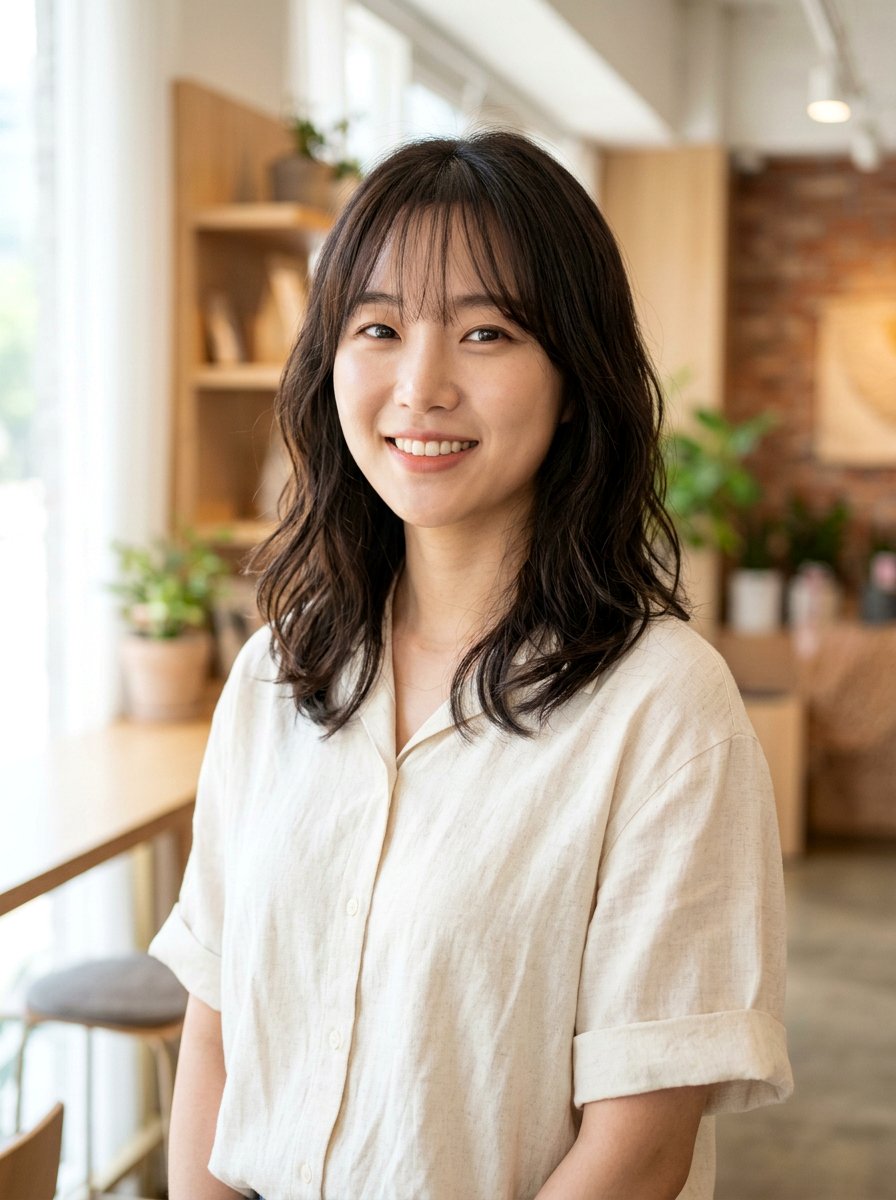 Korean Airy Bangs With Medium Lob Haircut - 20 korean airy bangs with medium hair - 20 korean airy bangs with medium hair