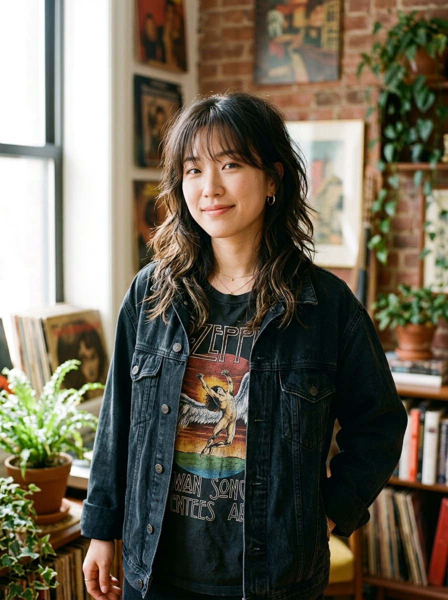 20 Flattering Korean Airy Bangs With Medium Hair Styles