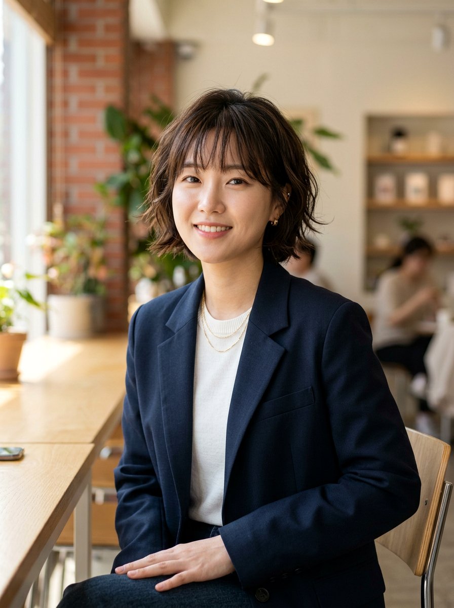 Korean Bob With Textured Fringe And Layers - 20 korean layered bob with fringe - 20 korean layered bob with fringe