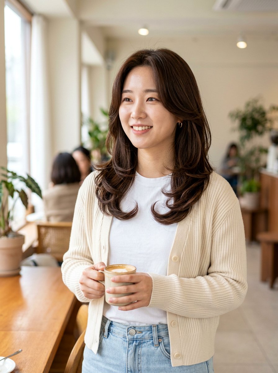 Korean C Curl Perm With Soft Layers - 20 korean c curl perm - 20 korean c curl perm