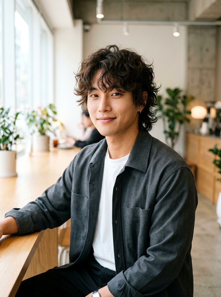 Korean Inspired Curly Wolf Cut - 20 wolf cut men curly hair - 20 wolf cut men curly hair