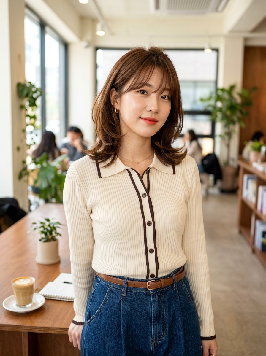 20 Beautiful Korean Layered Bob With Fringe Styles Today