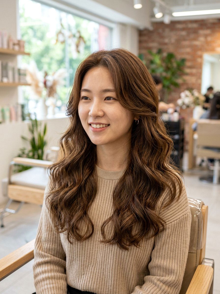Korean Long Layered Wave Perm - 20 korean wave perm for long hair - 20 korean wave perm for long hair