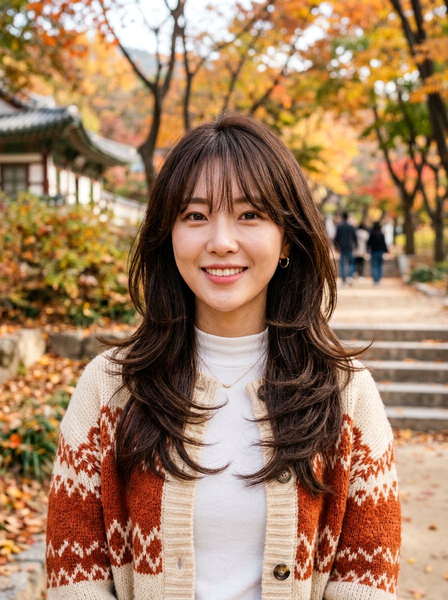 Korean Long Layers With Feathered Bangs - 20 korean long layers with bangs - 20 korean long layers with bangs