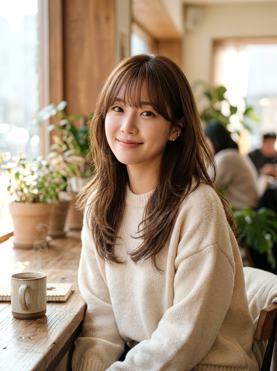 Korean Long Layers With Soft Bangs - 20 korean long layers with bangs - 20 korean long layers with bangs