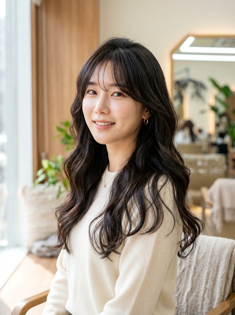 Korean Long Wave Perm With Romantic Volume - 20 korean wave perm for long hair - 20 korean wave perm for long hair