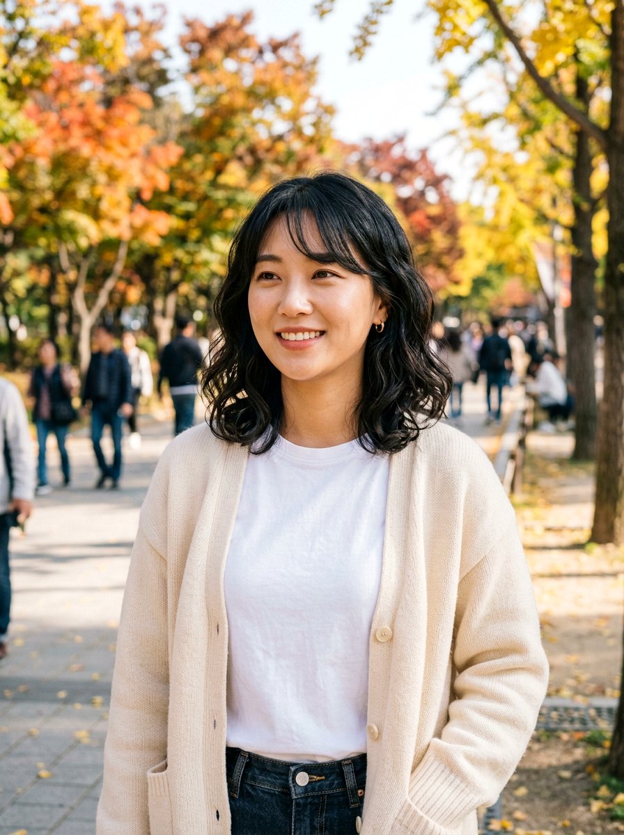 Korean Wavy Lob Haircut - 20 korean haircut ideas for women - 20 korean haircut ideas for women