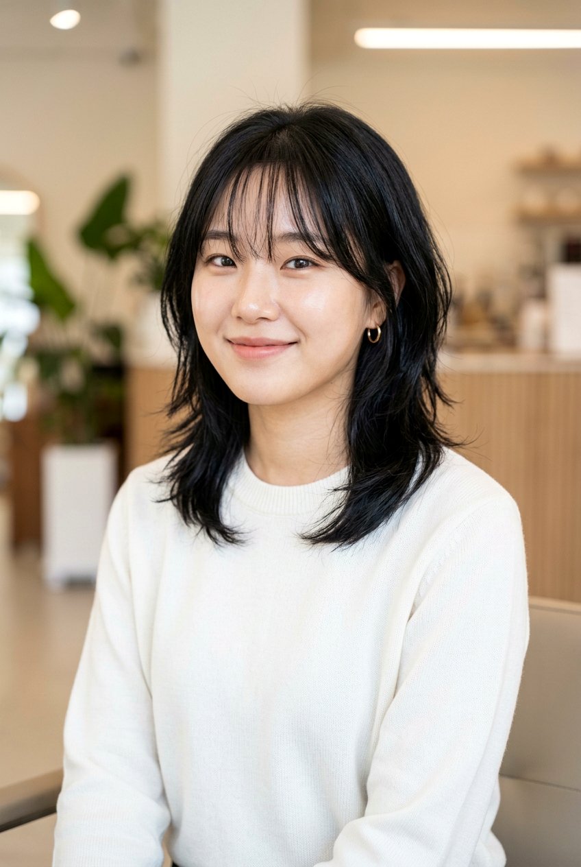 Korean Wolf Cut Medium Hair - 20 medium wolf cut - 20 medium wolf cut