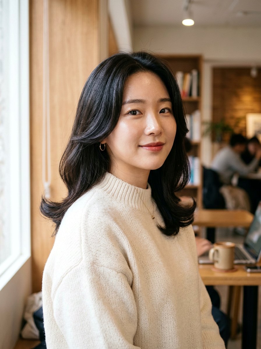 Korean shoulder length c cut thick hair - 20 korean shoulder length c cut haircut - 20 korean shoulder length c cut haircut