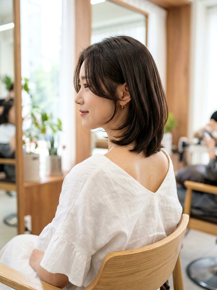 Korean shoulder length c cut with neck exposure - 20 korean shoulder length c cut haircut - 20 korean shoulder length c cut haircut