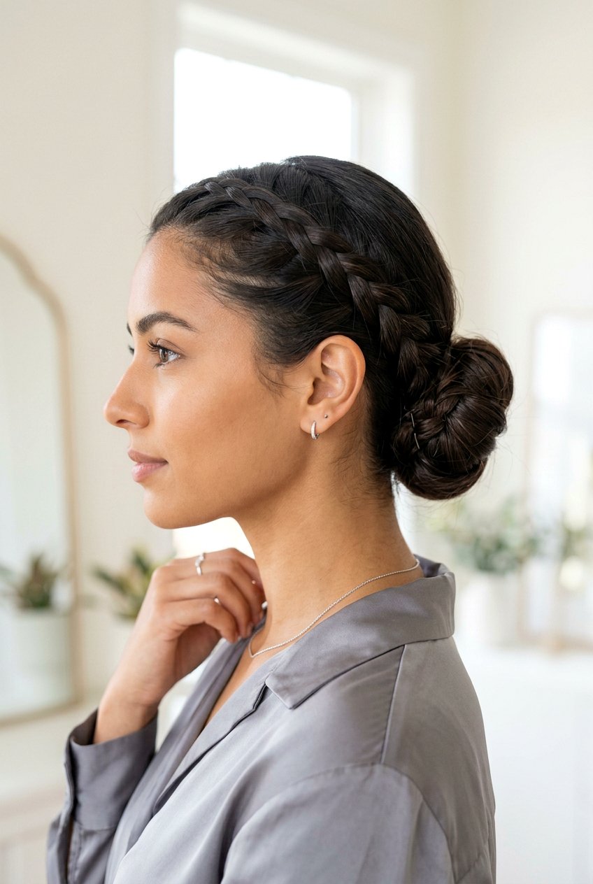 Lace Braid Bun - 20 recital hairstyle with braid bun - 20 recital hairstyle with braid bun