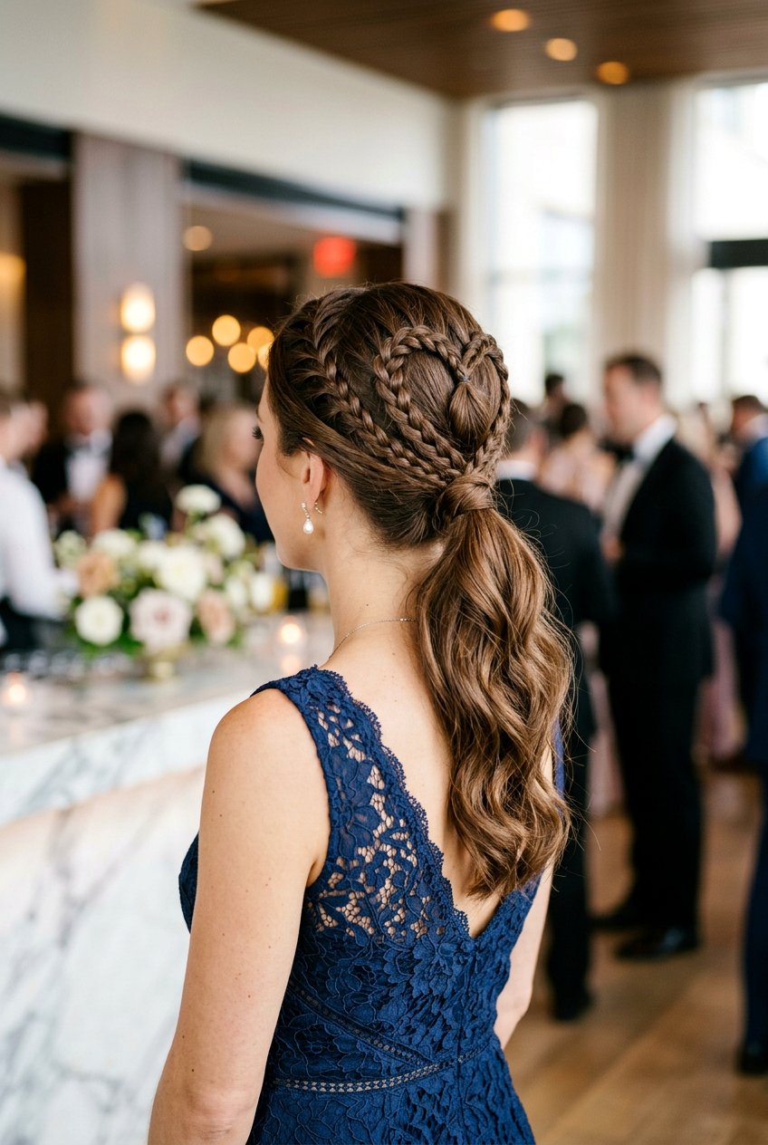 Lace Braid Heart Ponytail - 20 heart ponytail hairstyle - 20 heart ponytail hairstyle