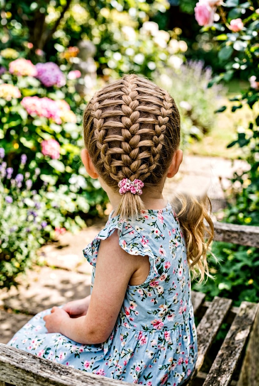 Ladder Braid Ponytail For Little Girl - 20 little girls party hairstyle with braids - 20 little girls party hairstyle with braids