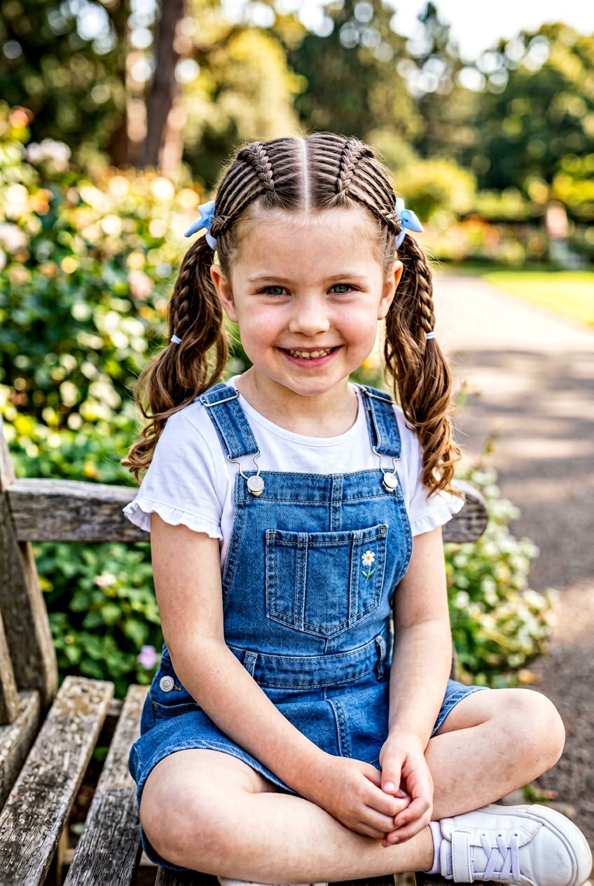 Ladder Braids - 20 easy braid styles for little girls - 20 easy braid styles for little girls