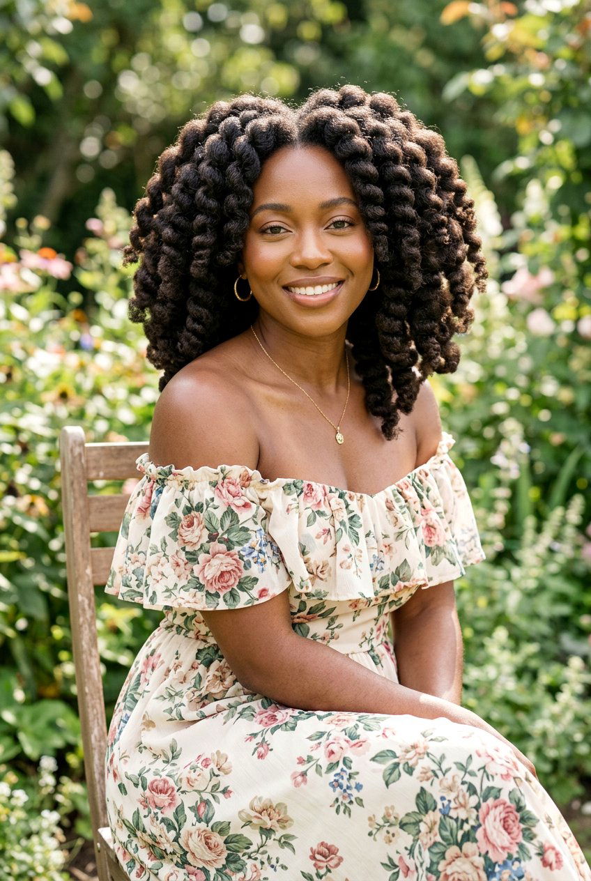 Large Finger Coils - 20 finger coils hairstyle for natural hair - 20 finger coils hairstyle for natural hair