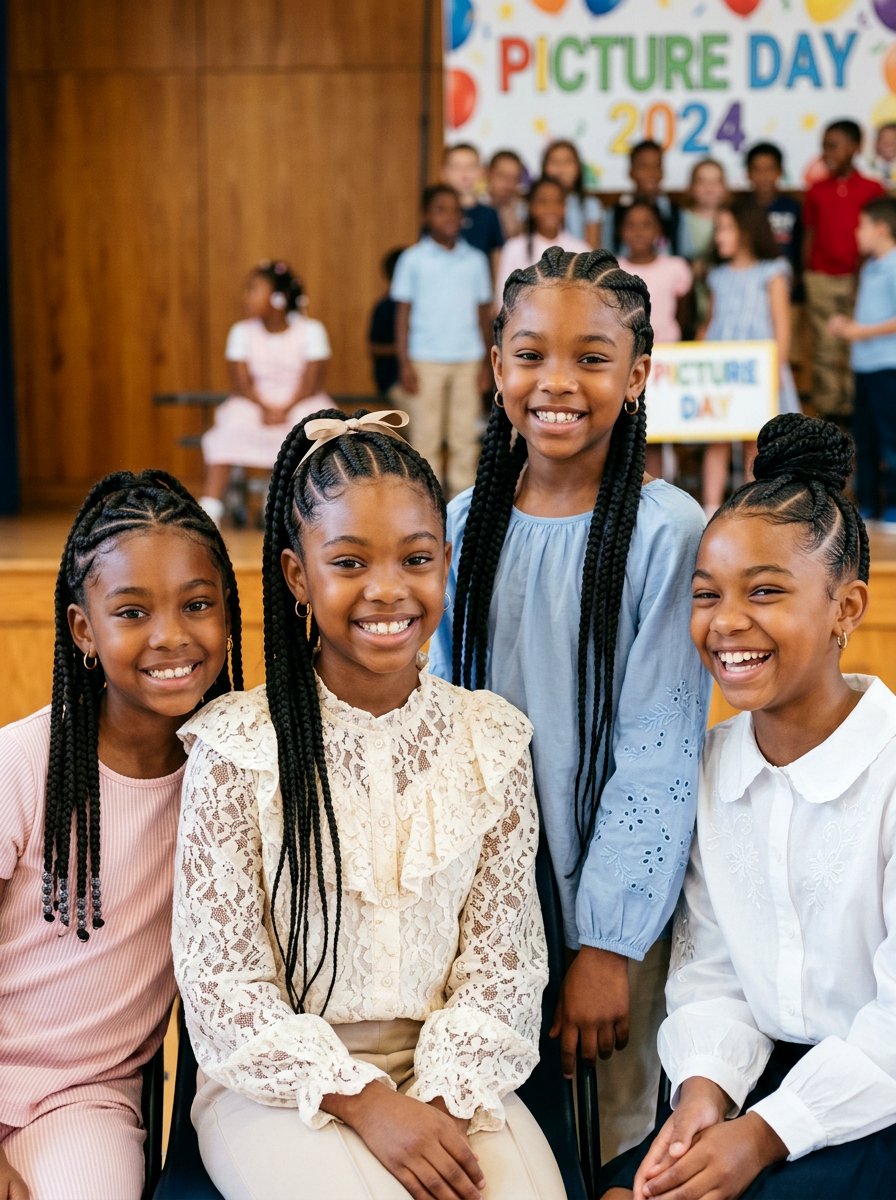 Large Goddess Braids Picture Day - 20 picture day braids for black girls - 20 picture day braids for black girls