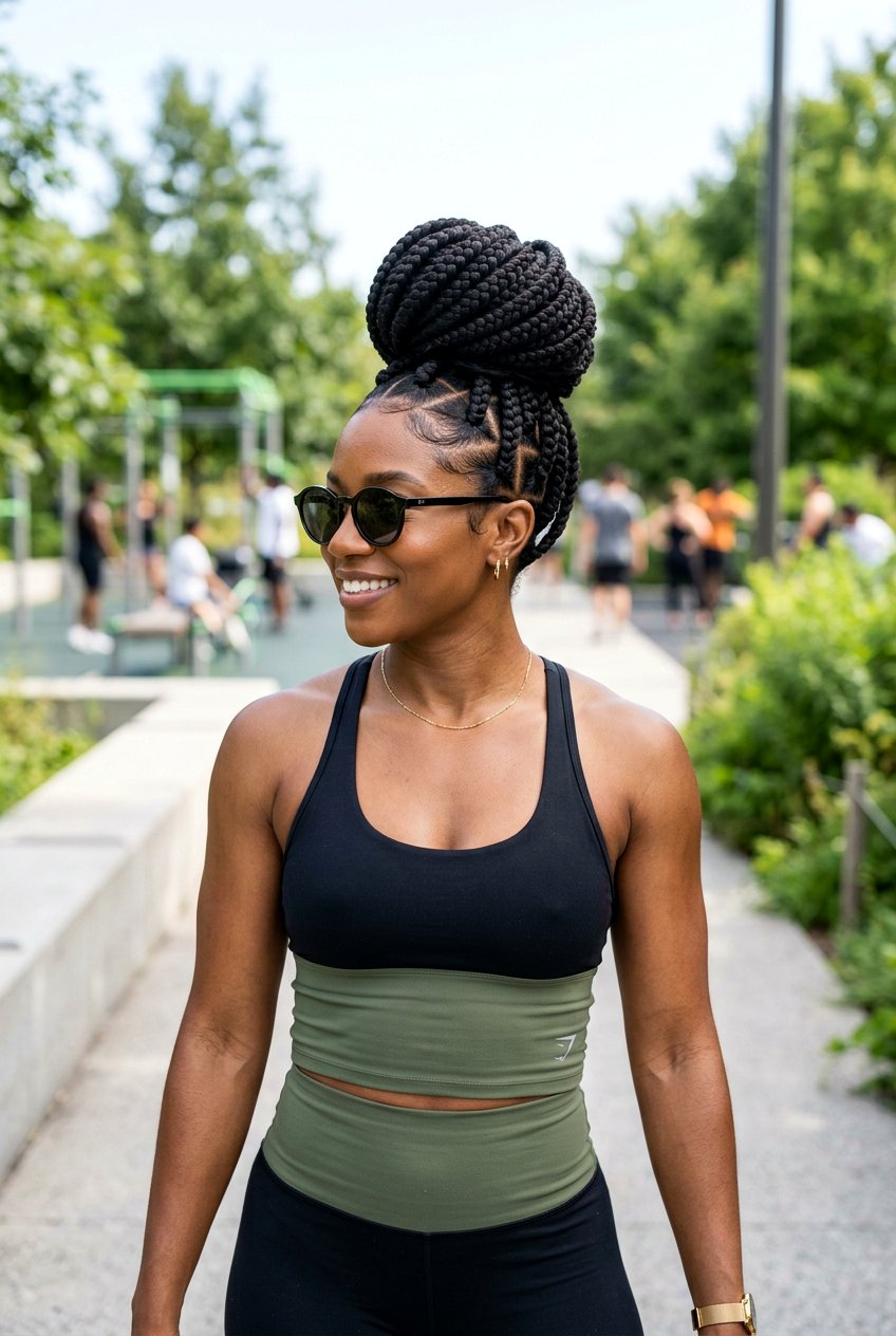 Large Knotless Braids In A Bun - 20 large knotless braids for vacation - 20 large knotless braids for vacation