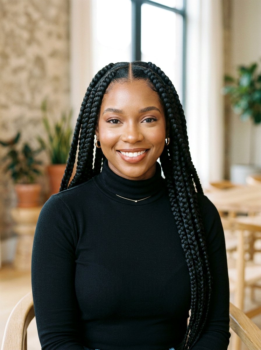 Large Knotless Braids Middle Part - 20 large knotless braids hairstyles - 20 large knotless braids hairstyles