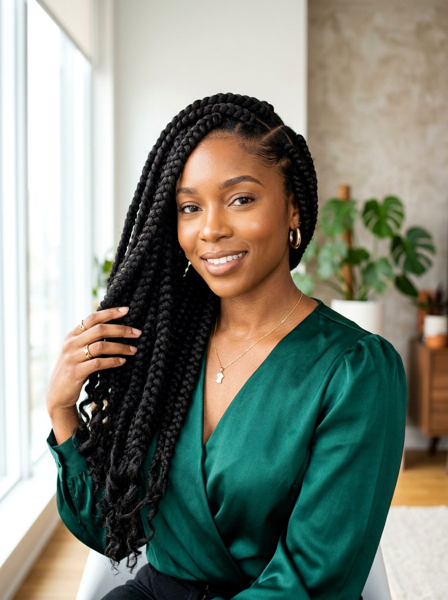 Large Knotless Braids Side Part - 20 large knotless braids hairstyles - 20 large knotless braids hairstyles