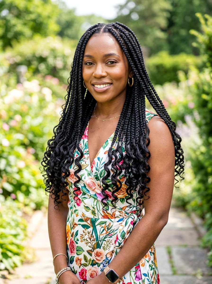 Large Knotless Braids With Curly Ends - 20 large knotless braids hairstyles - 20 large knotless braids hairstyles