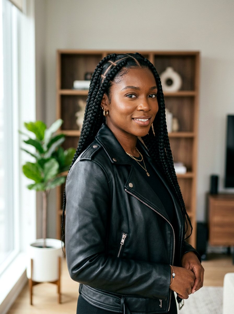 Large Knotless Braids With Triangular Parts - 20 large knotless braids hairstyles - 20 large knotless braids hairstyles