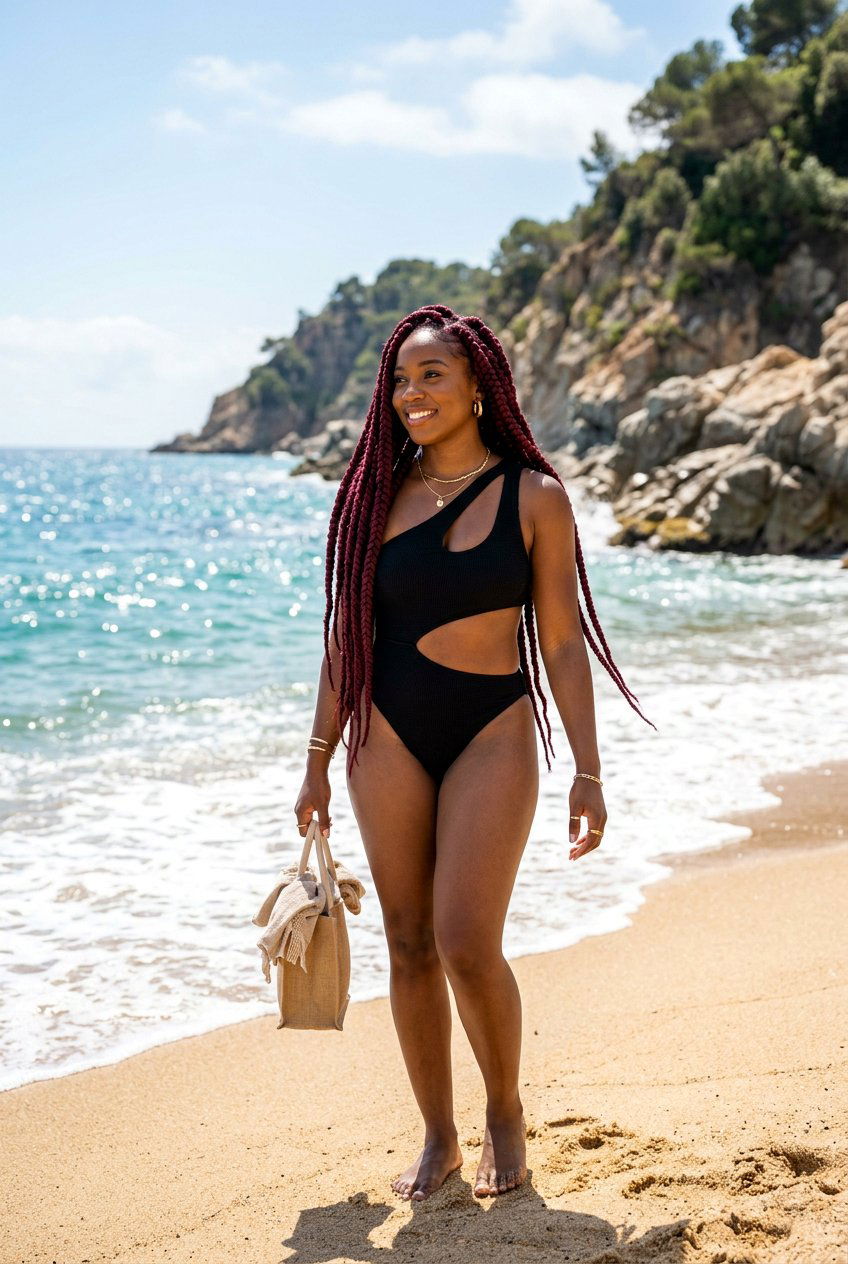 Large Red Knotless Braids - 20 large knotless braids for vacation - 20 large knotless braids for vacation