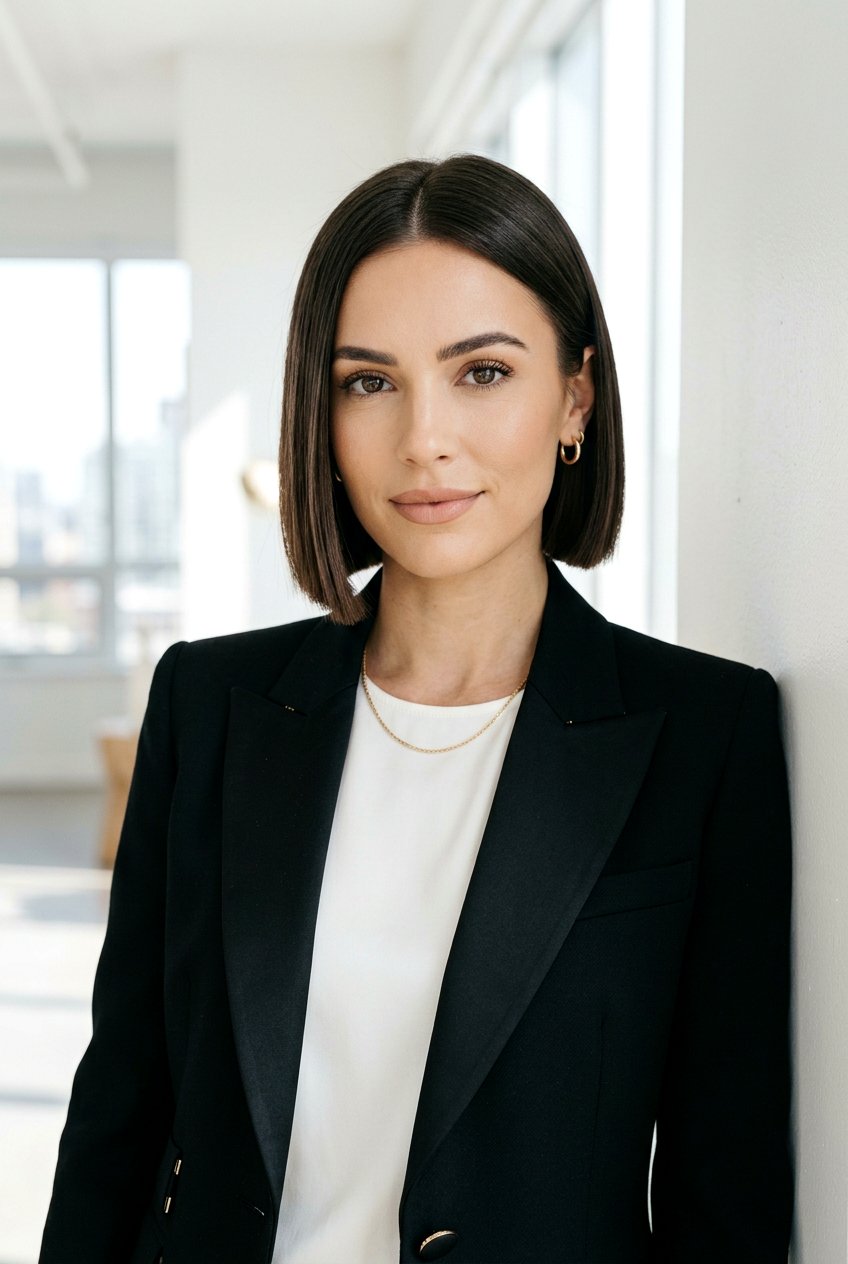 Laser Line Bob - 20 quiet luxury lob haircut - 20 quiet luxury lob haircut