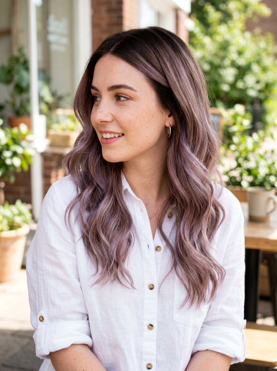 Lavender Brown Hair With Shadow Root - 20 lavender brown hair color - 20 lavender brown hair color