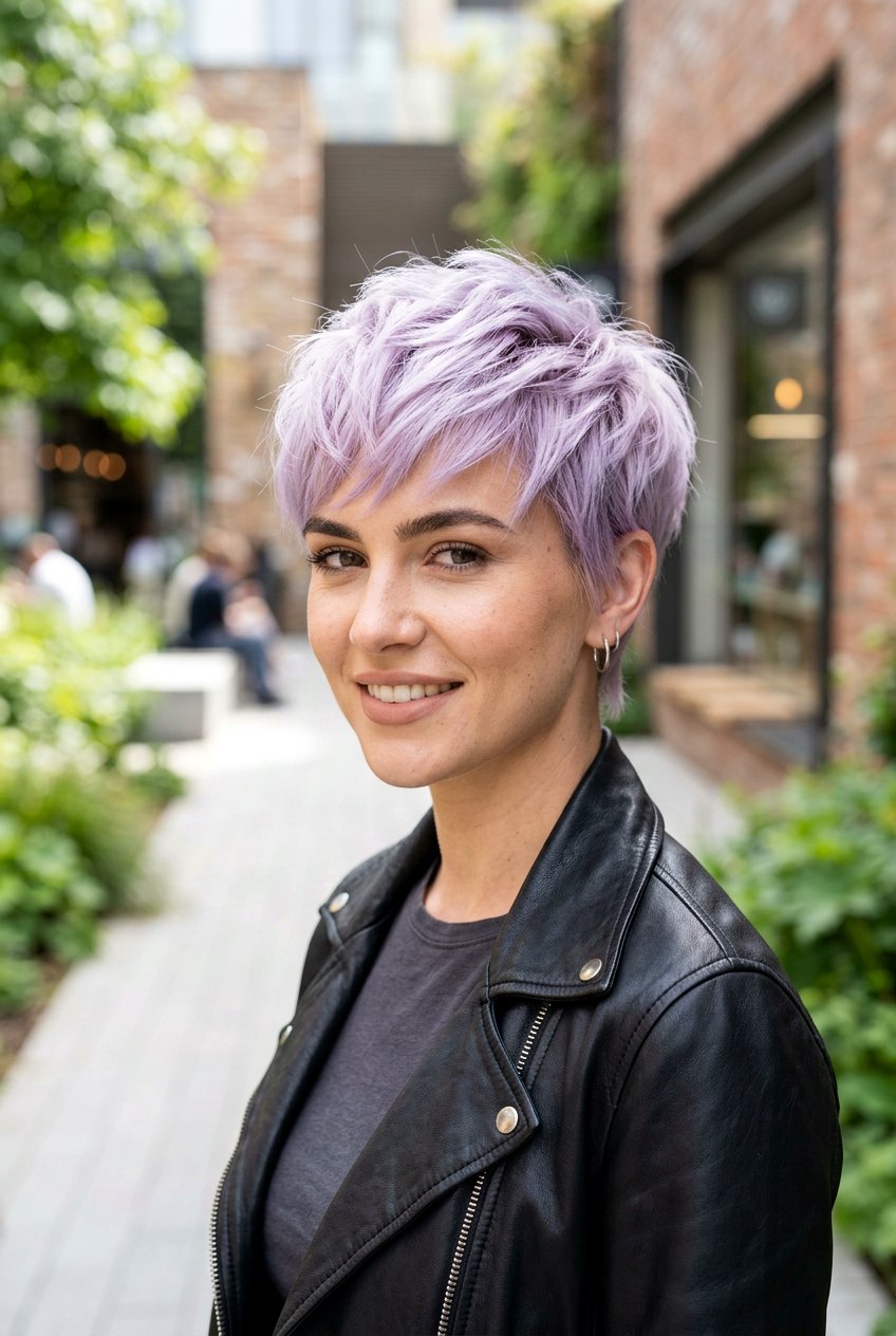 Lavender Pixie Cut - 20 pastel purple hair - 20 pastel purple hair