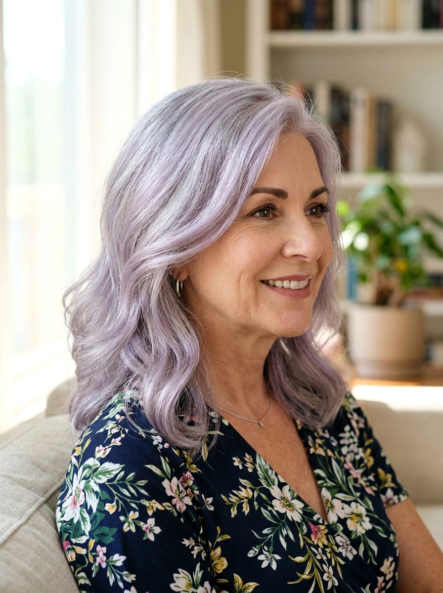 Lavender Silver Gloss On Gray Hair - 20 silver gloss for mature gray hair - 20 silver gloss for mature gray hair