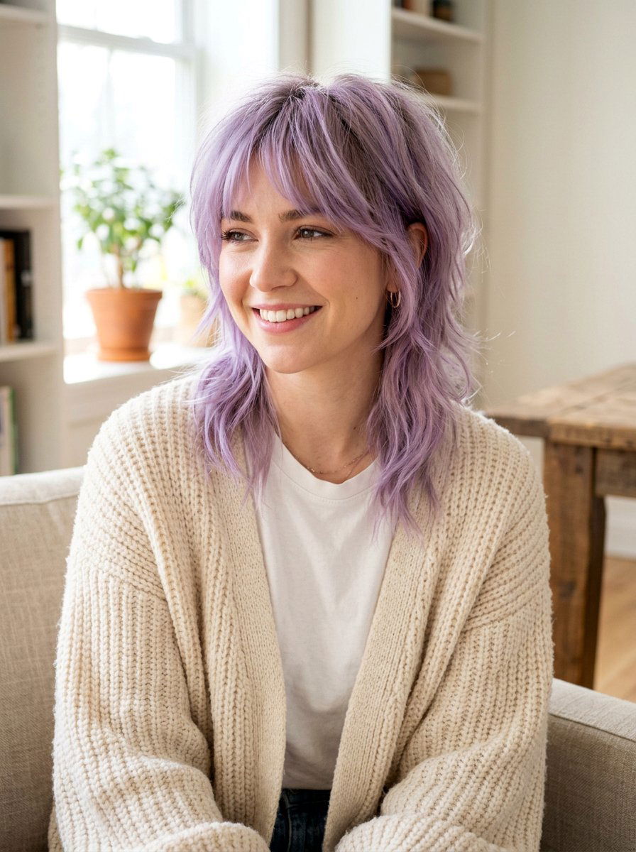 Lavender Wolf Cut - 20 wolf cut hair color ideas - 20 wolf cut hair color ideas