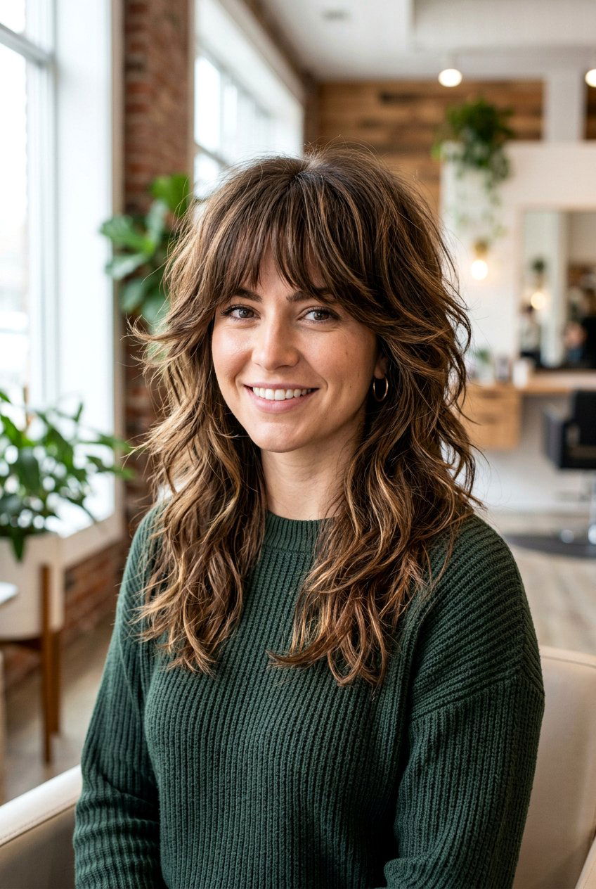 Layered 70s shag for thick hair - 20 1970s shag haircut - 20 1970s shag haircut