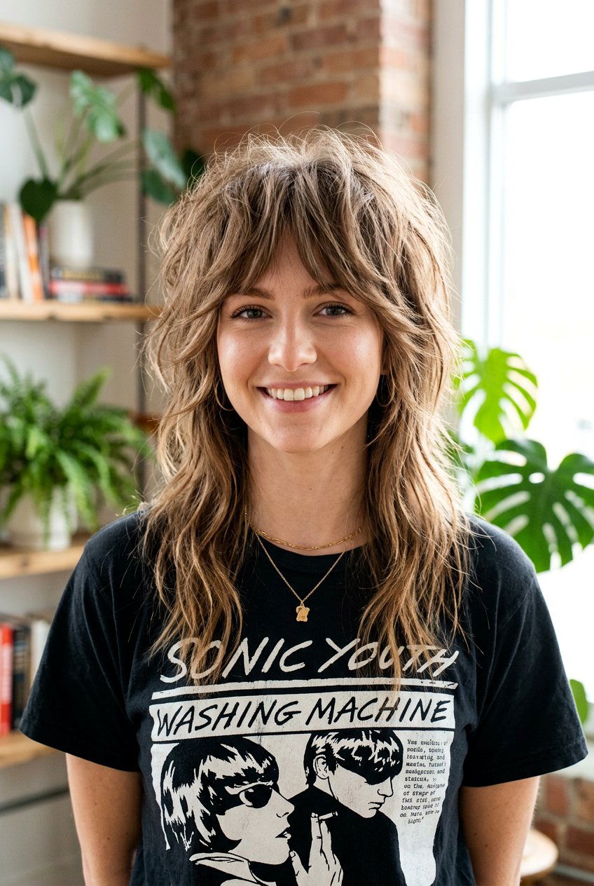 Layered Airy Wolf Cut With Curtain Bangs - 20 airy wolf cut with curtain bangs - 20 airy wolf cut with curtain bangs