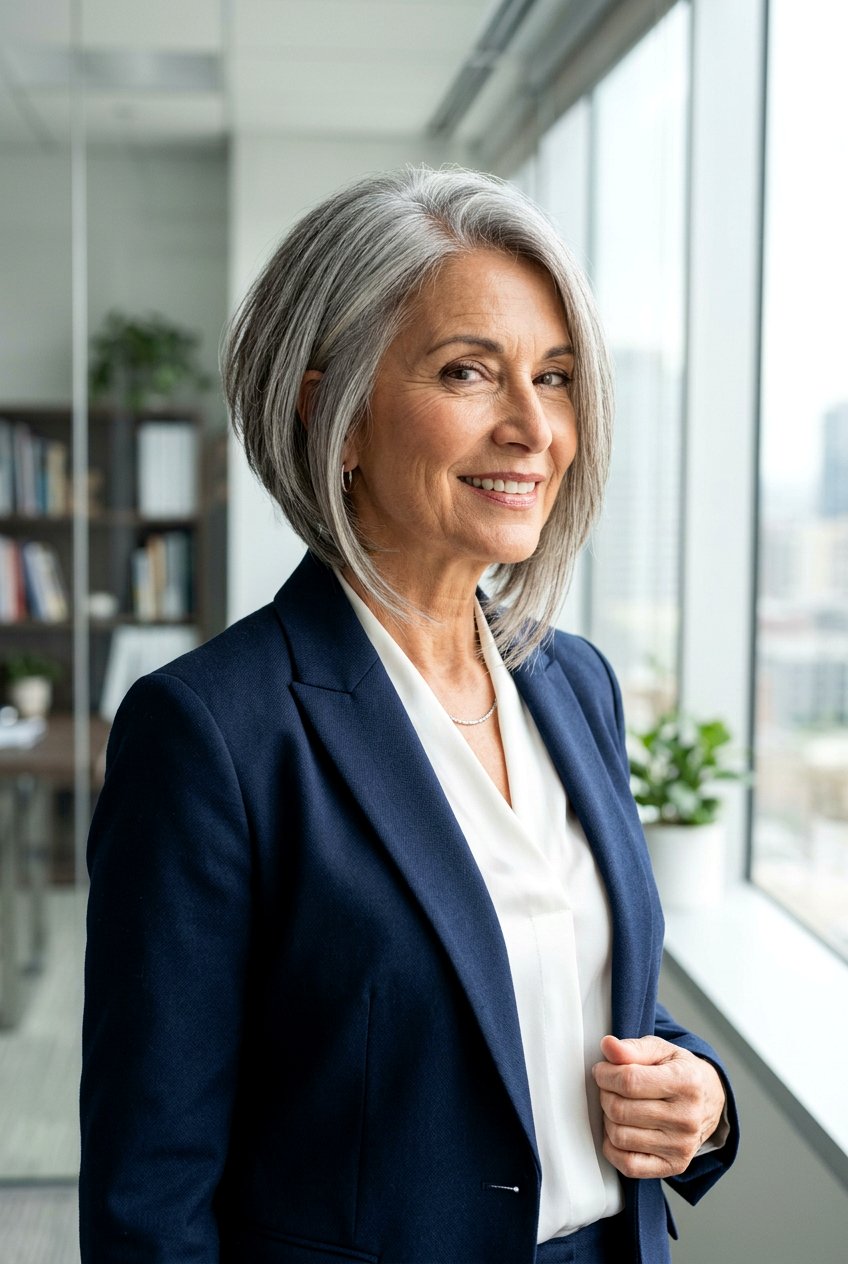 Layered Angled Bob Haircut - 20 low maintenance layered hairstyle for older women - 20 low maintenance layered hairstyle for older women