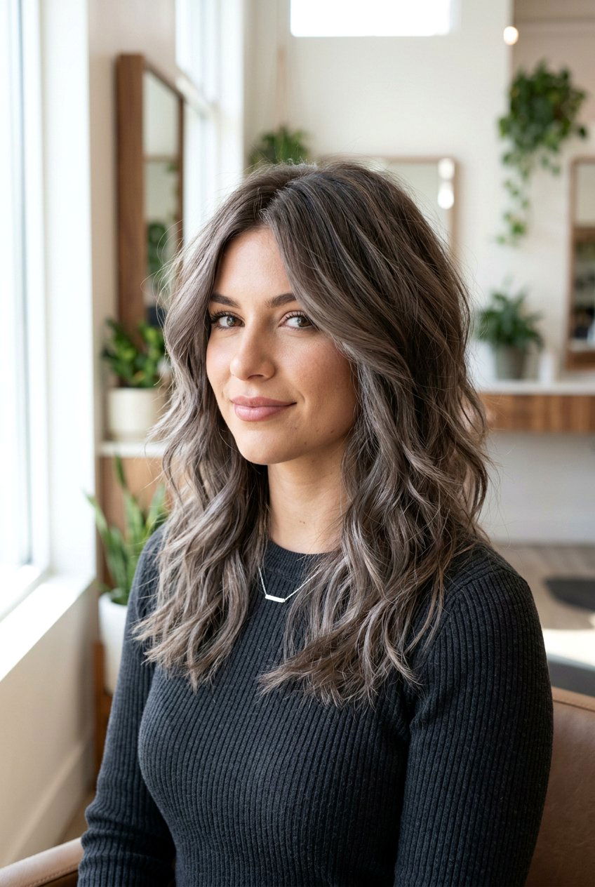 Layered Ash Brown Haircut - 20 ash brown hair color - 20 ash brown hair color