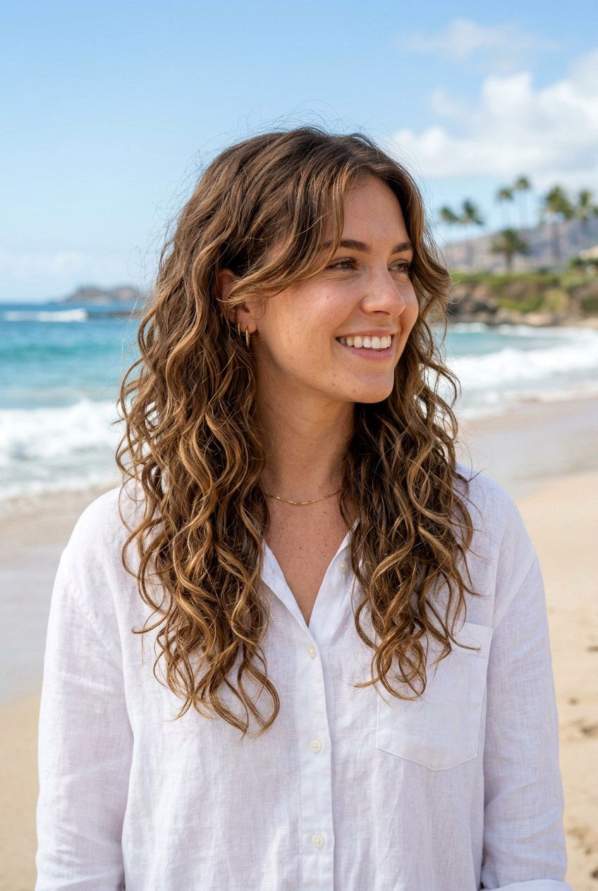 Layered Beach Wave Perm - 20 beach wave perm - 20 beach wave perm