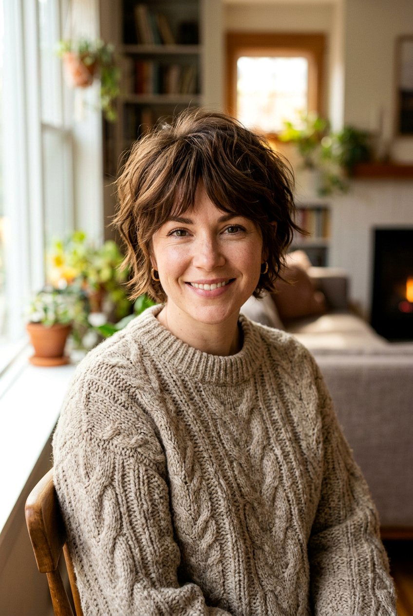 Layered Bixie Cut - 20 office pixie with long bangs - 20 office pixie with long bangs