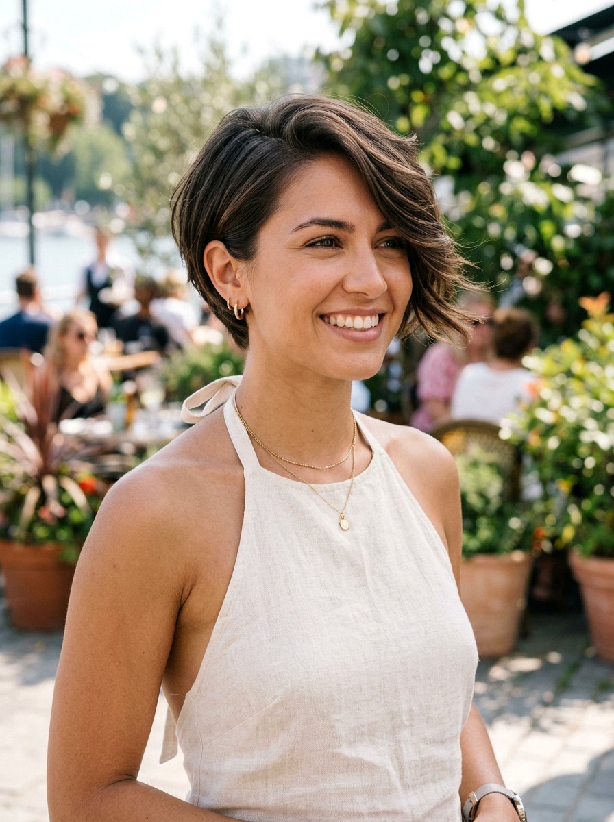 Layered Bixie With Ear Tuck - 20 layered bixie with movement - 20 layered bixie with movement