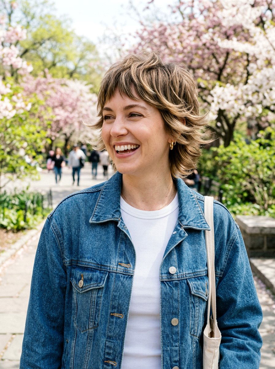 Layered Bixie With Feathered Sides - 20 layered bixie with movement - 20 layered bixie with movement