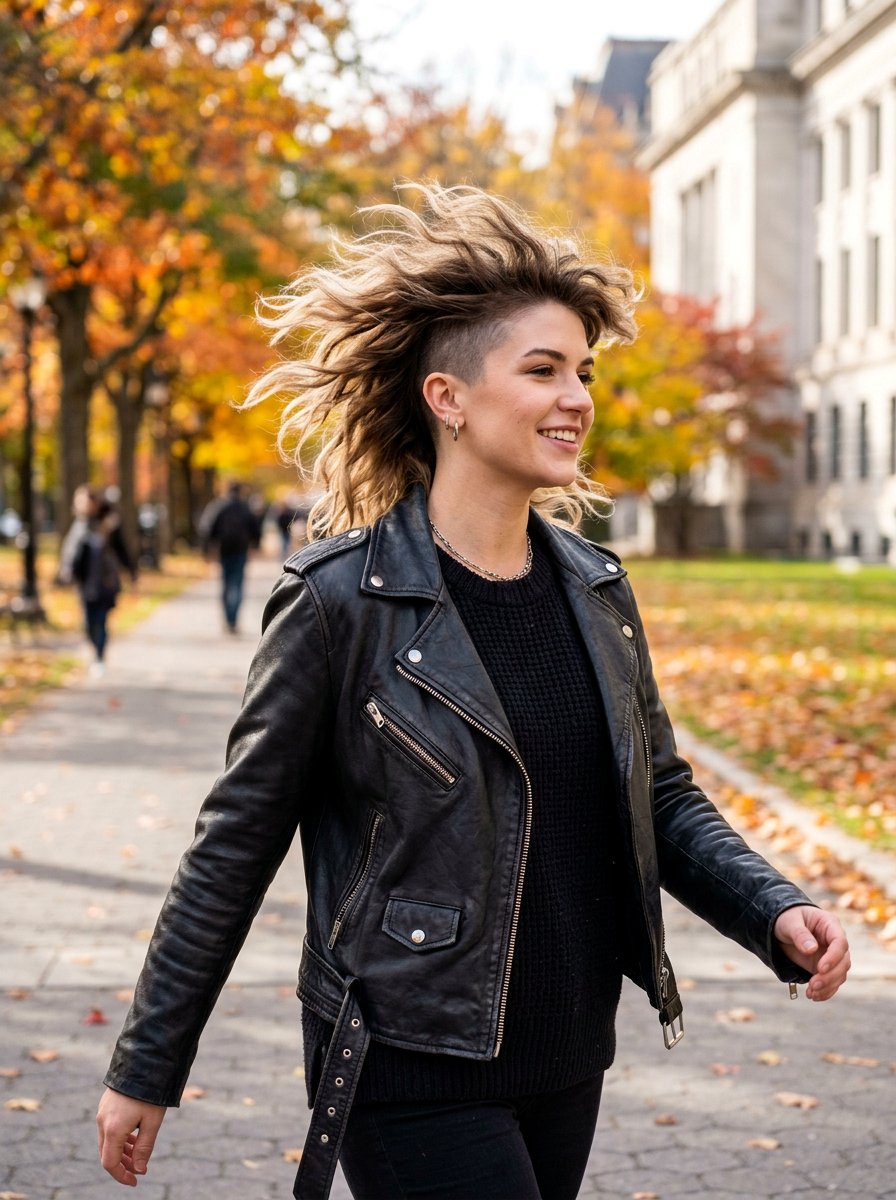 Layered Bixie With Undercut - 20 layered bixie with movement - 20 layered bixie with movement