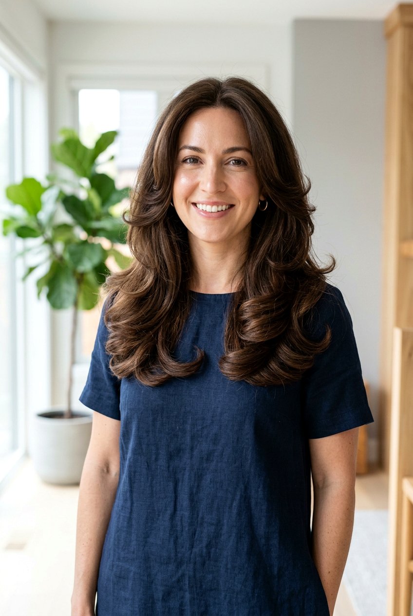 Layered Blowout Haircut With Rounded Ends - 20 layered blowout haircut - 20 layered blowout haircut