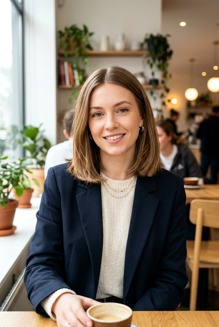 Layered Blunt Lob With Center Part - 20 blunt lob with center part - 20 blunt lob with center part