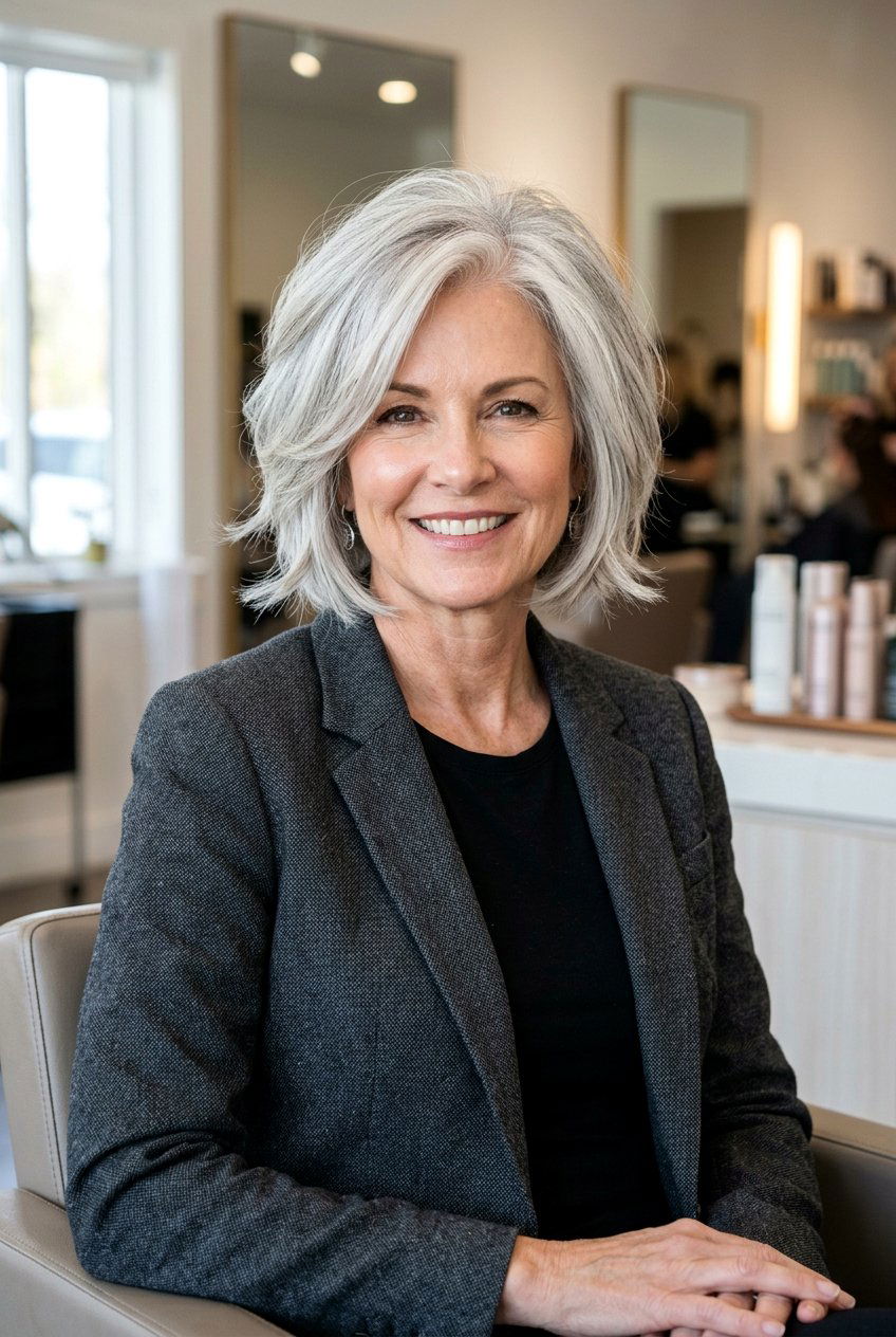 Layered Bob - 20 rejuvenating hairstyles for women over 50 - 20 rejuvenating hairstyles for women over 50