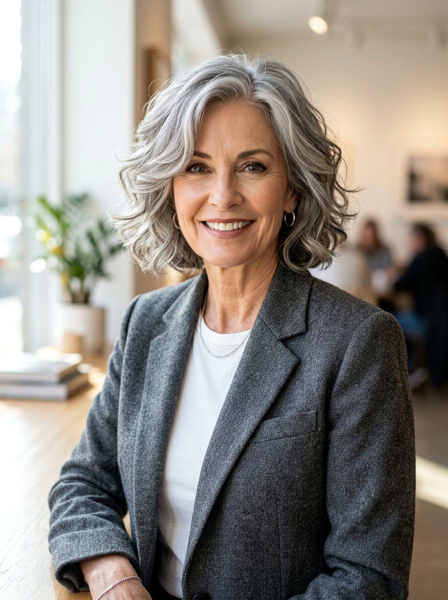 Layered Bob For Gray Hair - 20 easy hairstyle for naturally gray hair - 20 easy hairstyle for naturally gray hair