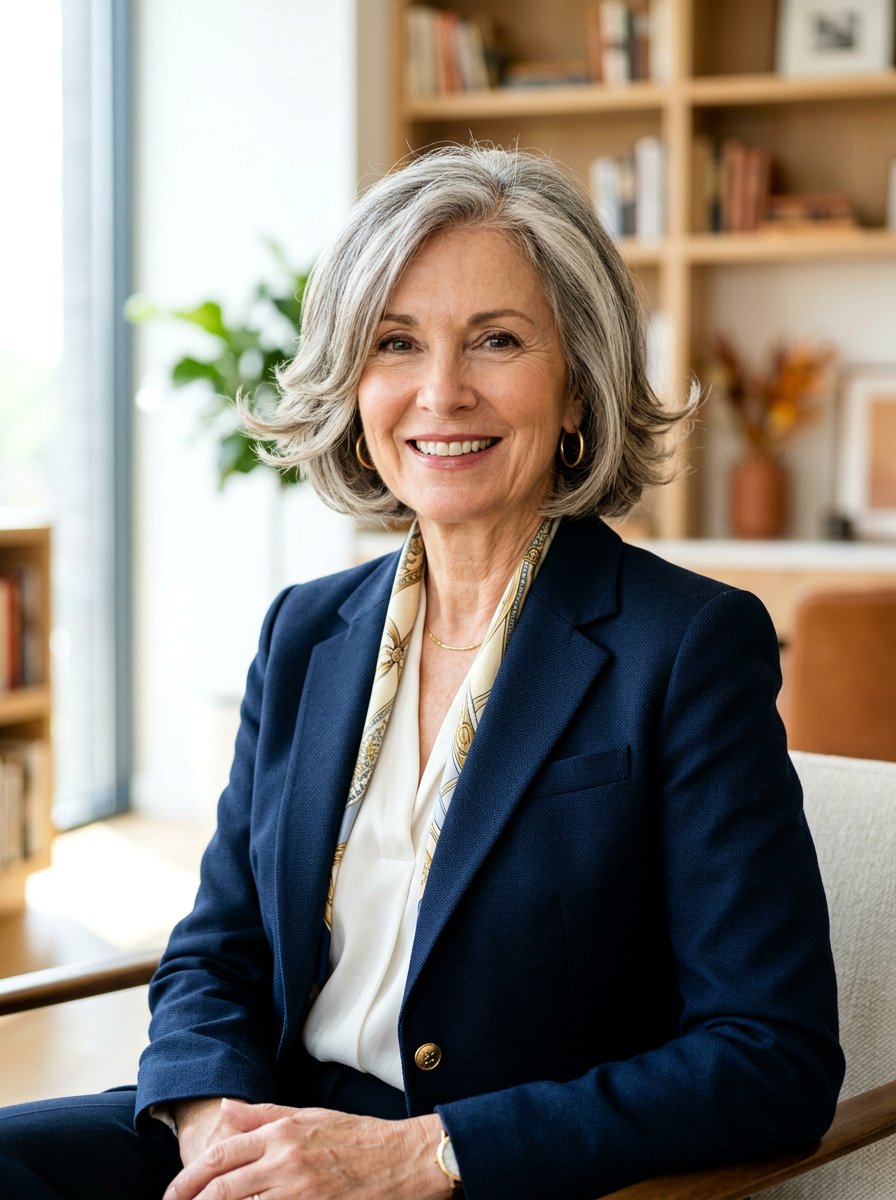 Layered Bob For Older Women - 20 older women hairstyle ideas for gray hair - 20 older women hairstyle ideas for gray hair