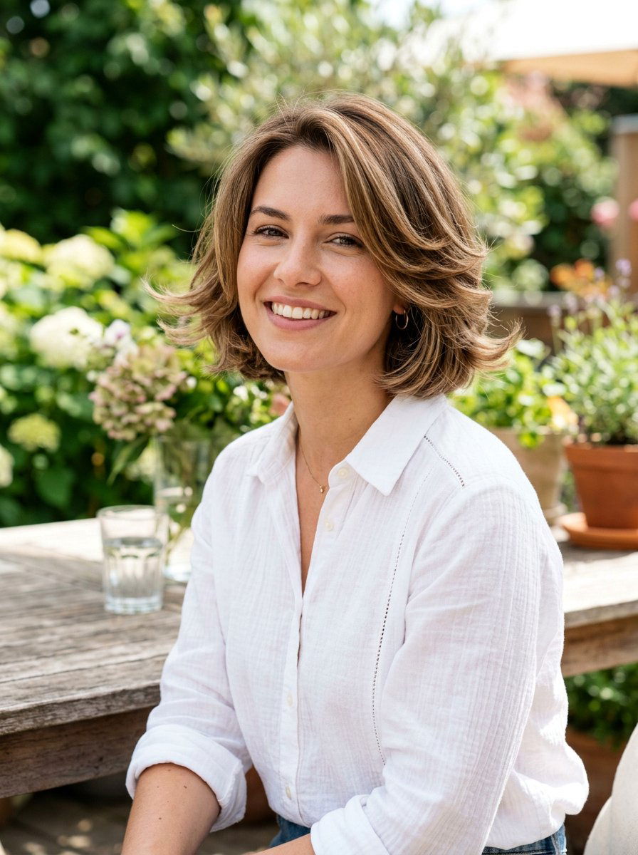 Layered Bob Haircut - 20 haircut to fix flat layers - 20 haircut to fix flat layers