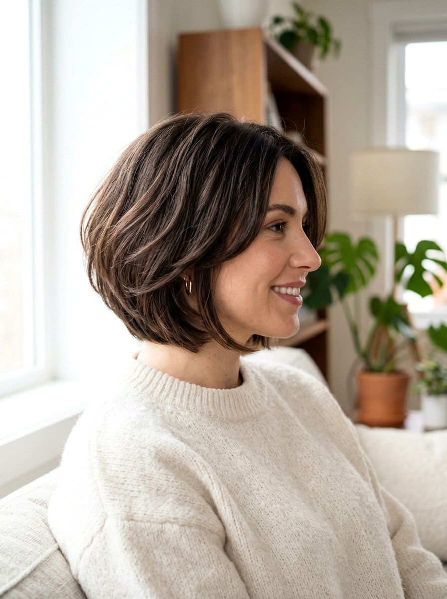 Layered Bob Haircut - 20 haircut to fix shelf layers - 20 haircut to fix shelf layers