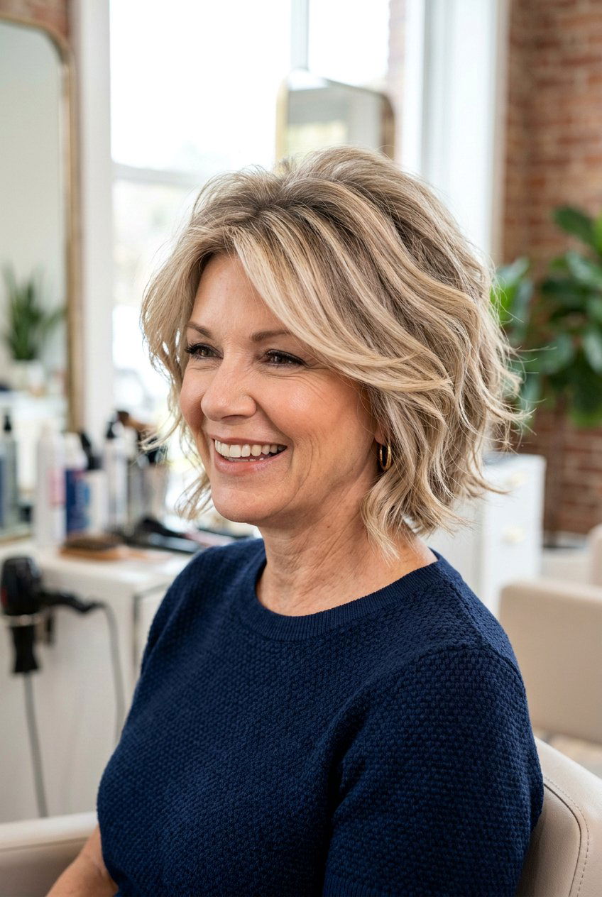 Layered Bob Haircut - 20 best haircuts for women over 50 - 20 best haircuts for women over 50