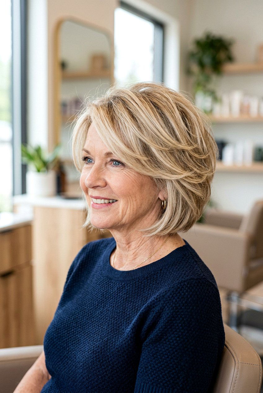 Layered Bob Haircut - 20 best haircuts for women over 60 - 20 best haircuts for women over 60