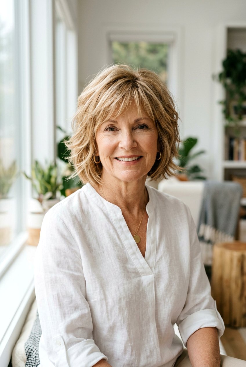 Layered Bob Shag - 20 shag haircut for women over 70 - 20 shag haircut for women over 70